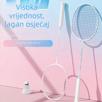 Ultra lagane badminton rekete za odrasle i djecu, početnike — 2 komada, izdržljive i elastične
