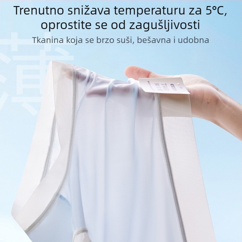 XL Ice Silk bezšivne antibakterijske ženske gaćice sa srednjim pojasom, prozračne, ultra-tanke, prirodan osjećaj, podizanje bokova