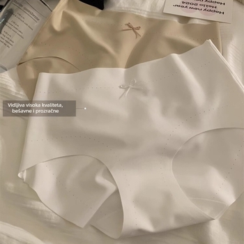 Ženske gaćice Ice Silk s pamukom u preponi, srednji porast, prozračne, antibakterijske