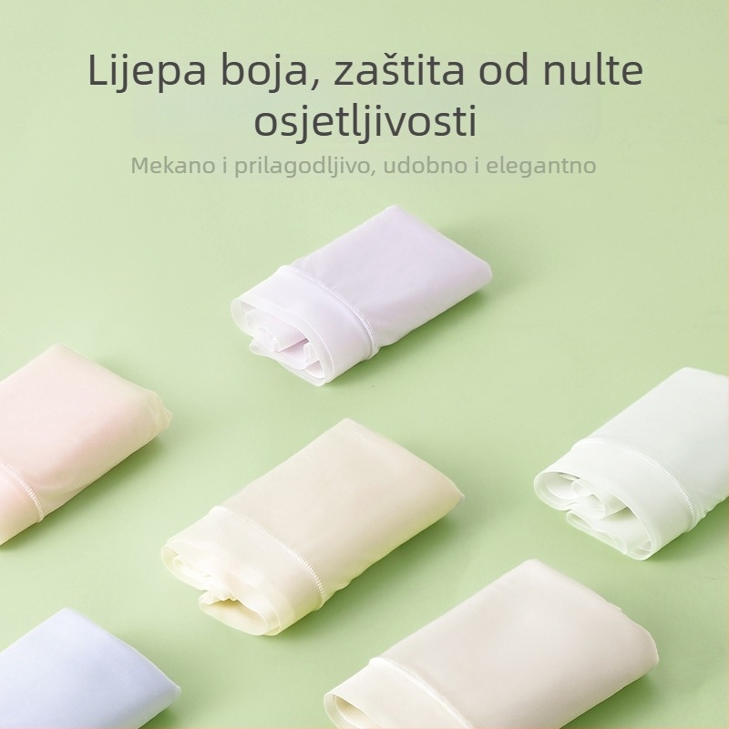 Izuzetno tanke, prozračne ženske trokutaste gaćice od ledene svile, brzo se suše, antibakterijske, srednji pojas, jednobojne