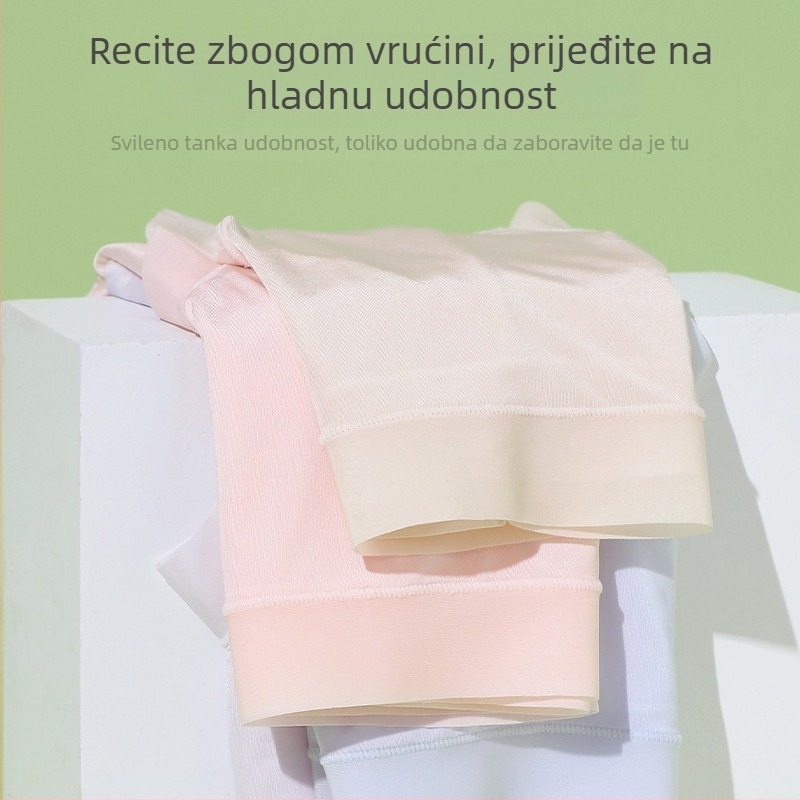 Izuzetno tanke, prozračne ženske trokutaste gaćice od ledene svile, brzo se suše, antibakterijske, srednji pojas, jednobojne