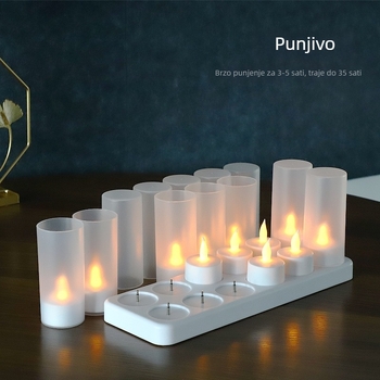 BSCI-certificirani proizvođač, punjiva LED tealight svijeća za ambijent i rođendanski dar