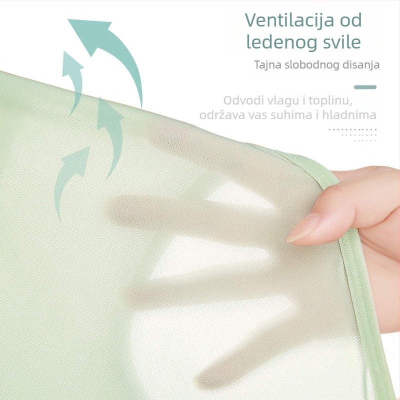 Ženske gaćice s visokim strukom, antibakterijske, prozračne, od Ice Silk, bez šavova, oblikovanje trbuha i podizanje stražnjice