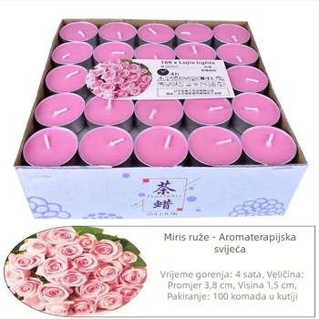 Aromatična svijeća, bez dima, 4-satno paljenje, parafinska svijeća u obliku šalice