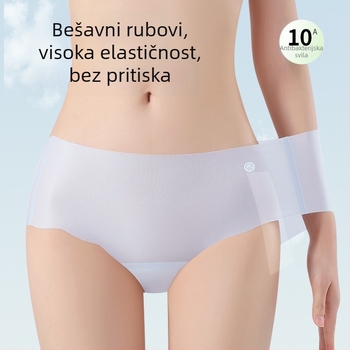 Ljetno žensko donje rublje od ice silk za ljeto, antibakterijska zona prepona, udoban prozračan, bezšivno trokutasto donje rublje, bez vidljivih linija