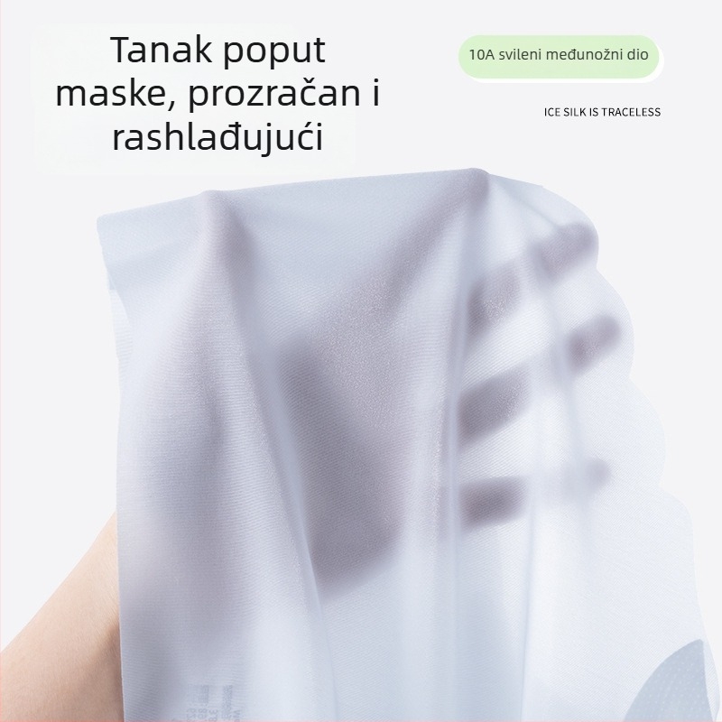 Ljetno žensko donje rublje od ice silk za ljeto, antibakterijska zona prepona, udoban prozračan, bezšivno trokutasto donje rublje, bez vidljivih linija