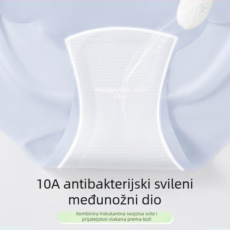 Ljetno žensko donje rublje od ice silk za ljeto, antibakterijska zona prepona, udoban prozračan, bezšivno trokutasto donje rublje, bez vidljivih linija