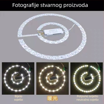 LED traka za rasvjetu stropnog ventilatora s daljinskim upravljanjem i trobojnim prigušivanjem