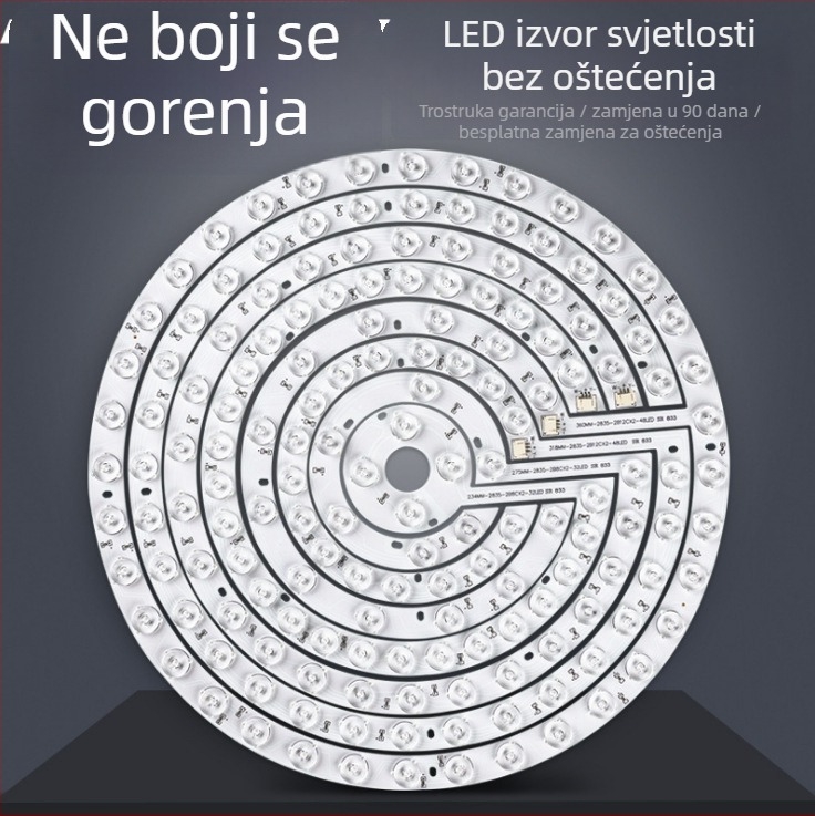 LED traka za rasvjetu stropnog ventilatora s daljinskim upravljanjem i trobojnim prigušivanjem
