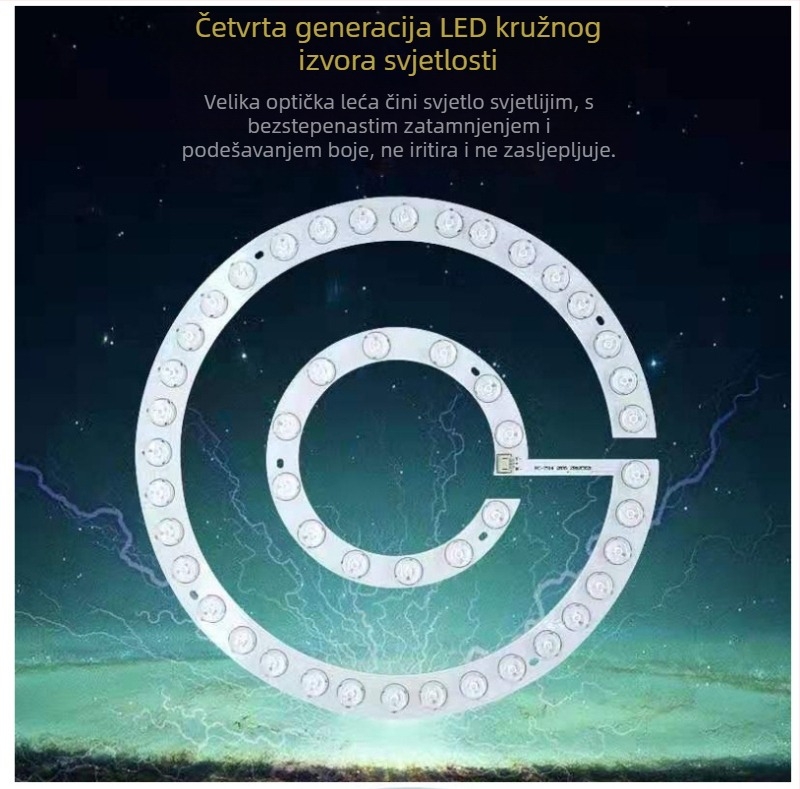 LED traka za rasvjetu stropnog ventilatora s daljinskim upravljanjem i trobojnim prigušivanjem