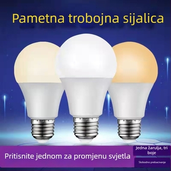 LED žarulja s E27 navojem, opcije 3/5/7/9W, dvobojna boja, trostupanjsko podešavanje jačine, 360° snop, visoka svjetlina