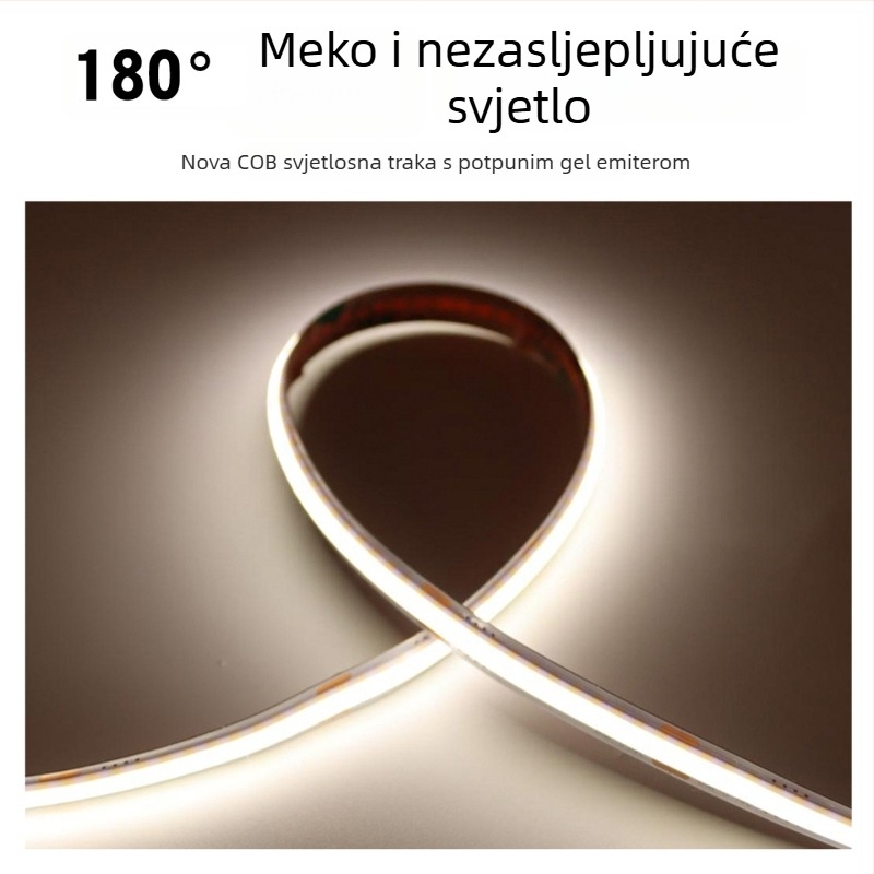 Samoljepljiva COB LED traka 24V za dnevni boravak, trobojna promjena boje, puni spektar
