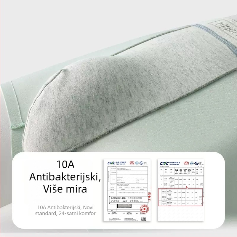 Muške bokserice od modalnog pamuka, prozračne, antibakterijske, s 100% pamukom u preponskom dijelu, srednjeg porasta
