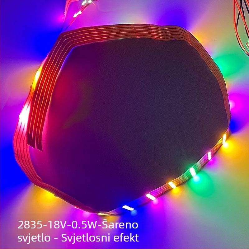 18V LED Šareni Rotirajući Fenjer, Svjetleći Trak za Božić, 56 LED 2835, 20 W/m, CRI 95, kut zrake 175°