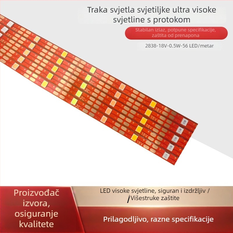 18V LED Šareni Rotirajući Fenjer, Svjetleći Trak za Božić, 56 LED 2835, 20 W/m, CRI 95, kut zrake 175°