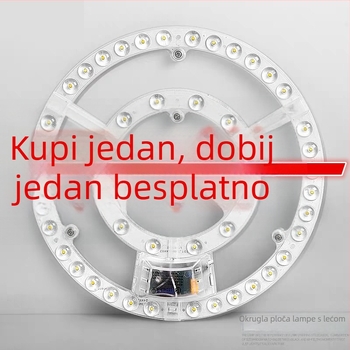 LED stropna svjetiljka s kružnim magnetskim panelom, LED kuglicama i trakom, osvjetljenje koje štedi oči za dnevni boravak i spavaću sobu