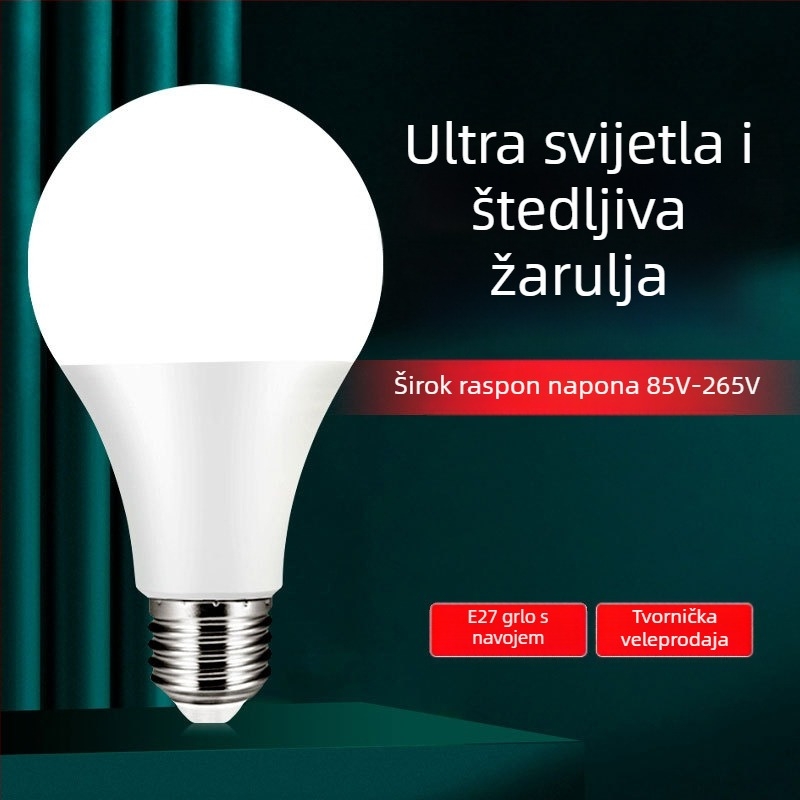 LED žarulja, AC 85-265V, E27 priključak, osvjetljenje u tri boje, visoka svjetlina, ušteda energije, široki raspon napona