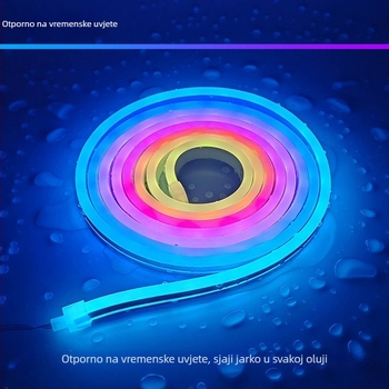 LED 5V RGB neonska LED traka s efektom tekuće svjetlosti, vanjska vodootporna USB verzija
