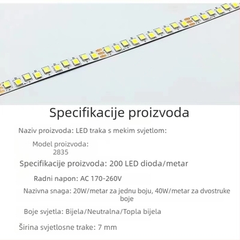 LED stropna svjetiljka jedinstvenog dizajna, zamjenski izvor svjetla, 220V pogon, trobojna mekana LED traka s tlmenjem, 2835 dvobojna temperatura