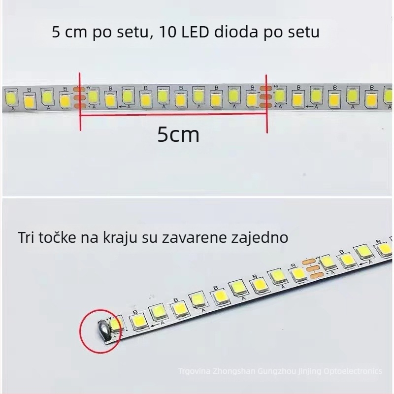LED stropna svjetiljka jedinstvenog dizajna, zamjenski izvor svjetla, 220V pogon, trobojna mekana LED traka s tlmenjem, 2835 dvobojna temperatura