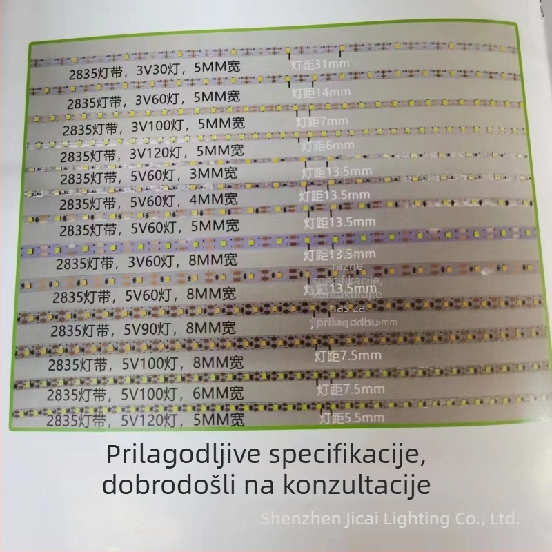 2835 LED traka, 5V, 30–120 LED, rasvjeta za rukotvorine i dekoracije