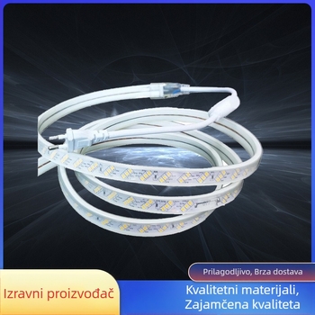 LED traka 220V, 3030 LED-ova, tri reda, ultra sjajna, vodootporna rasvjeta za strop za kućne i poslovne prostore, unutarnje i vanjske primjene, 24V–36V