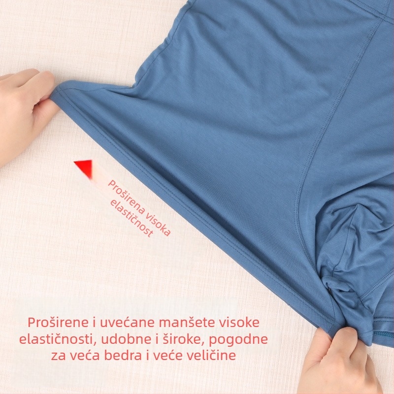 Muške gaćice plus veličine, visok pojas, udoban kroj, modalni materijal