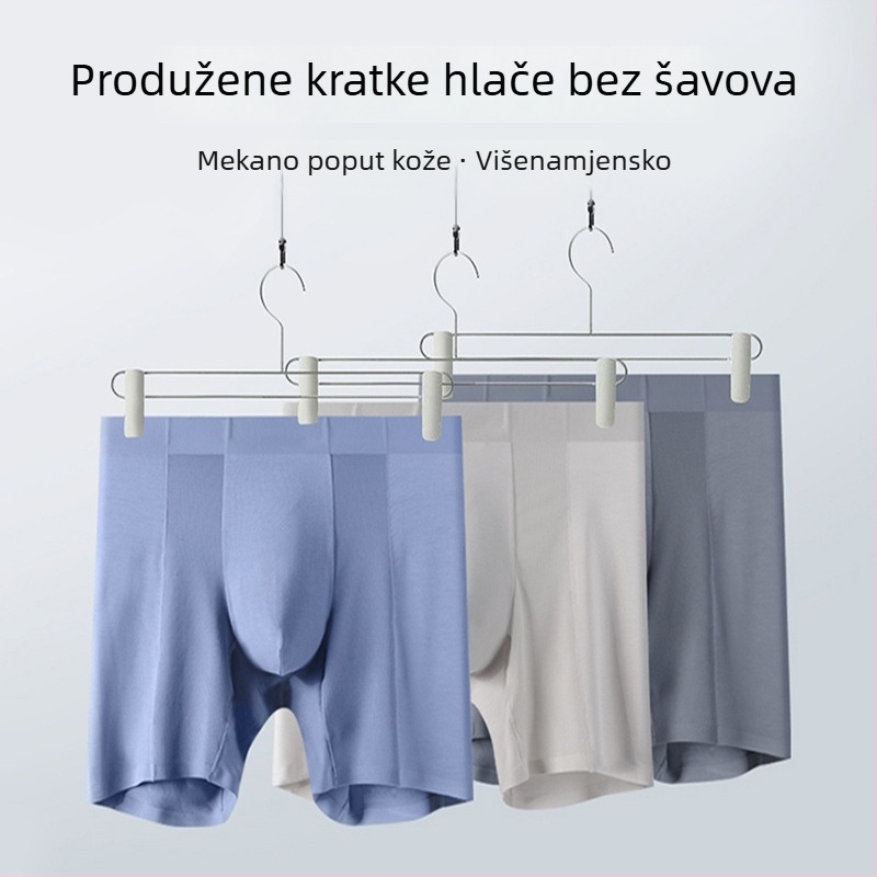 Muške sportske bokserice od modal materijala s produženim krojem, lagane i prozračne za ljeto – trčanje i fitness