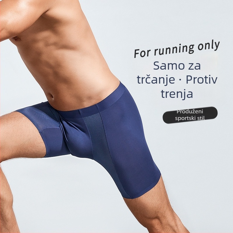 Muške sportske bokserice od modal materijala s produženim krojem, lagane i prozračne za ljeto – trčanje i fitness