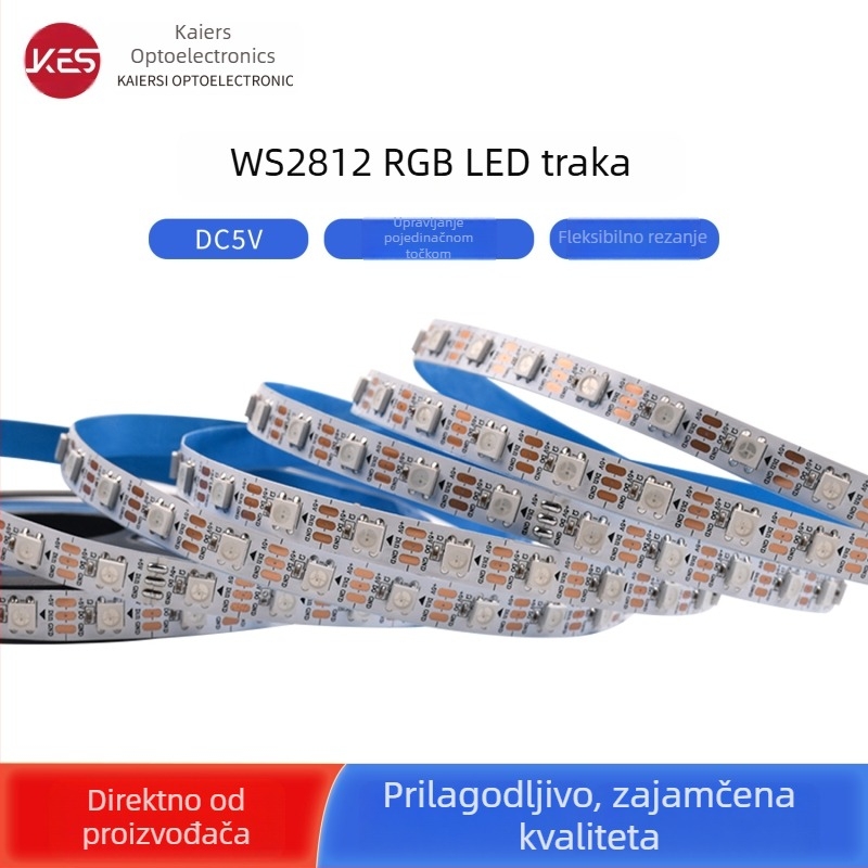 WS2812 SK6812 5V RGB LED traka, promjenjive boje, programabilni efekti