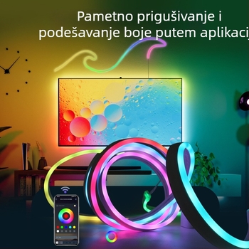 USB šareni Bluetooth glazbeni LED ambijentalno svjetlo za TV, fleksibilan silikon DIY oblik
