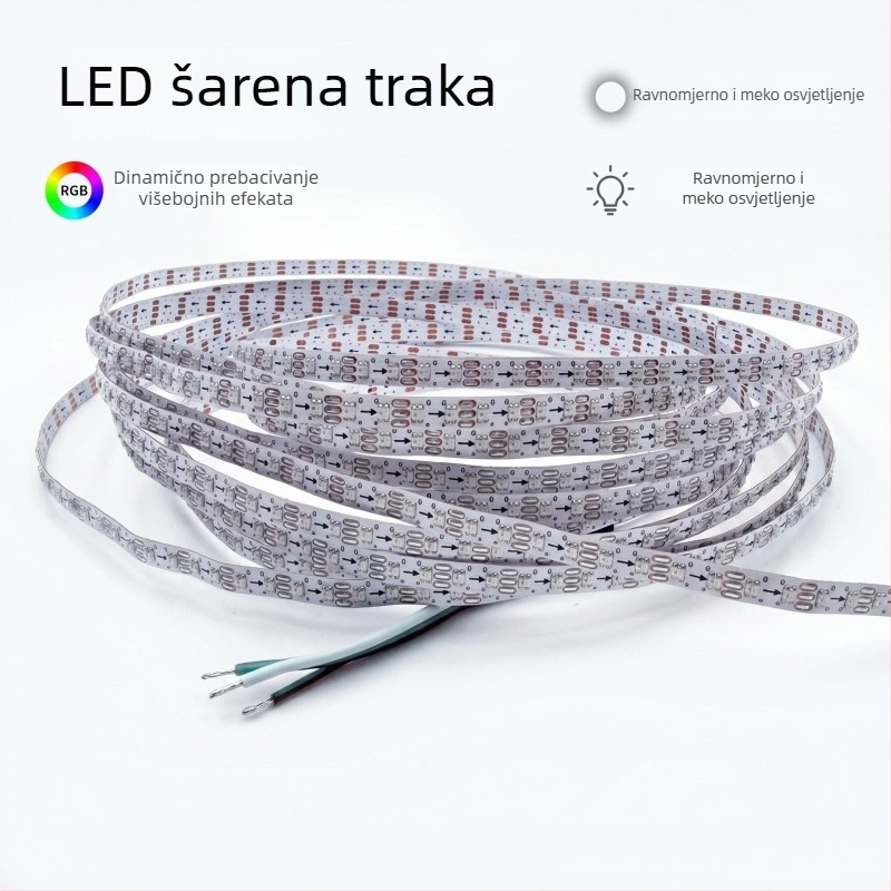 5 mm fantazijska LED traka, model 0807, programabilna linearna mek svjetlosna traka s daljinskim upravljačem