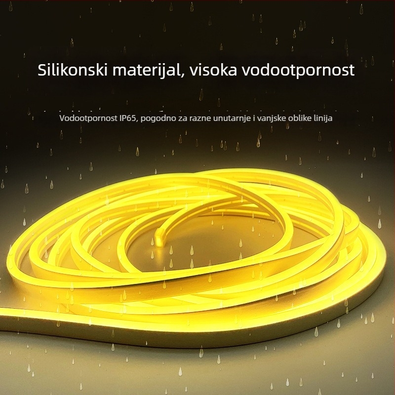 12V LED neonska traka, fleksibilan silikon, vodootporna za vanjsku i unutarnju reklamu (6×12)