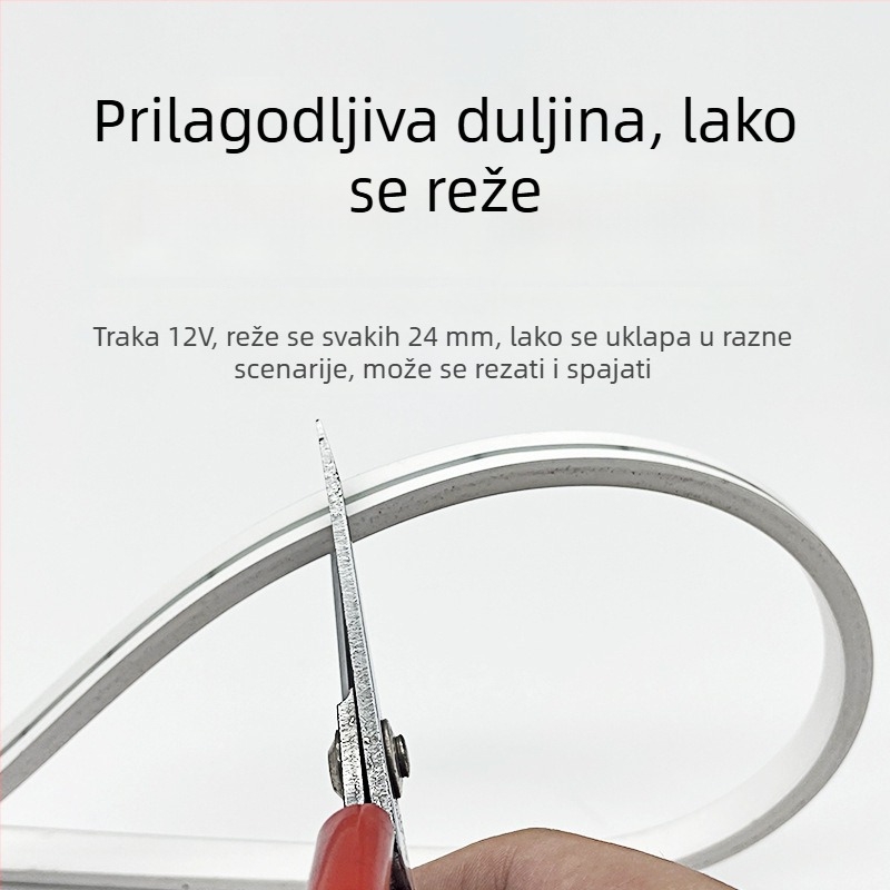 12V LED neonska traka, fleksibilan silikon, vodootporna za vanjsku i unutarnju reklamu (6×12)