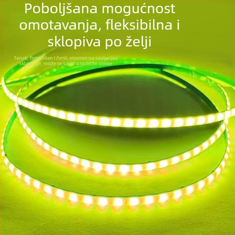 COB LED traka ultra uska, 5V, 5 mm RGB promjenjive boje, ambijentalno osvjetljenje unutrašnjosti automobila
