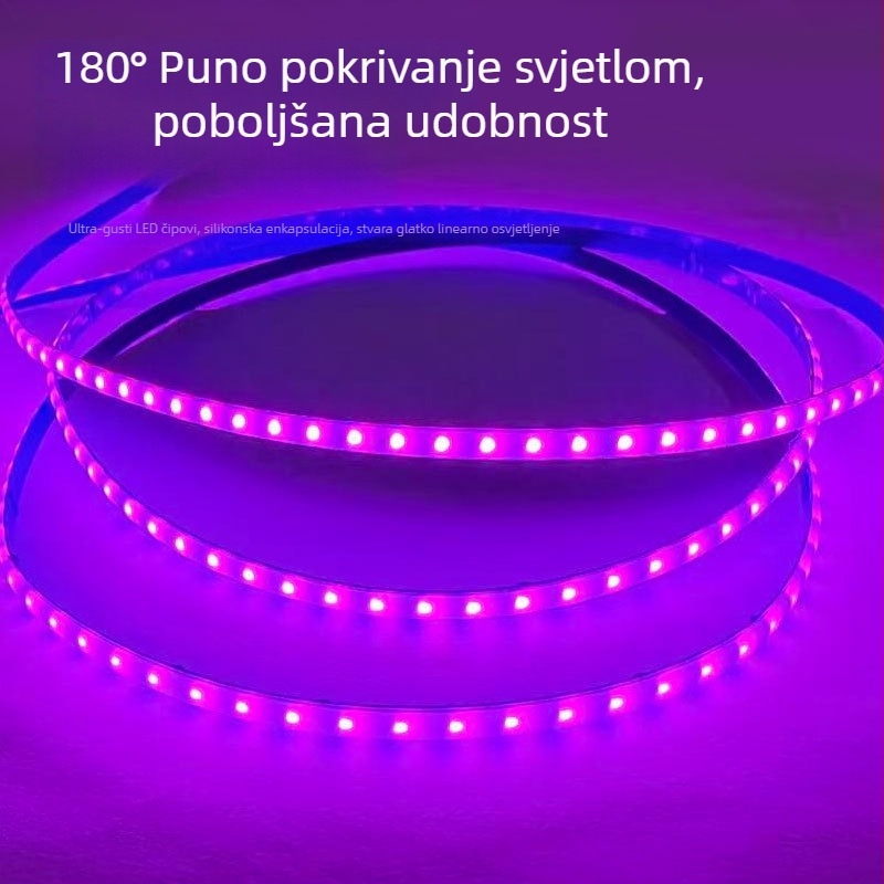 COB LED traka ultra uska, 5V, 5 mm RGB promjenjive boje, ambijentalno osvjetljenje unutrašnjosti automobila