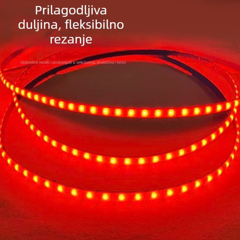 COB LED traka ultra uska, 5V, 5 mm RGB promjenjive boje, ambijentalno osvjetljenje unutrašnjosti automobila