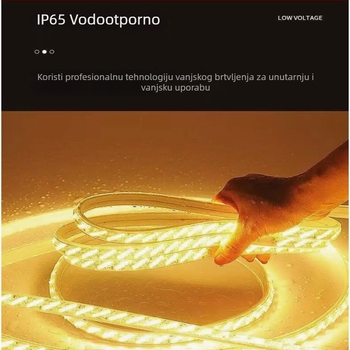 220V Vodootporna LED traka s pet redova, 320 LED, visoka svjetlost za ambijentalno osvjetljenje dnevnog boravka