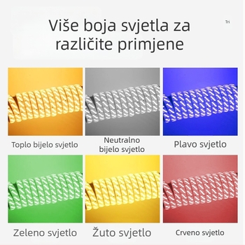 220V Vodootporna LED traka s pet redova, 320 LED, visoka svjetlost za ambijentalno osvjetljenje dnevnog boravka