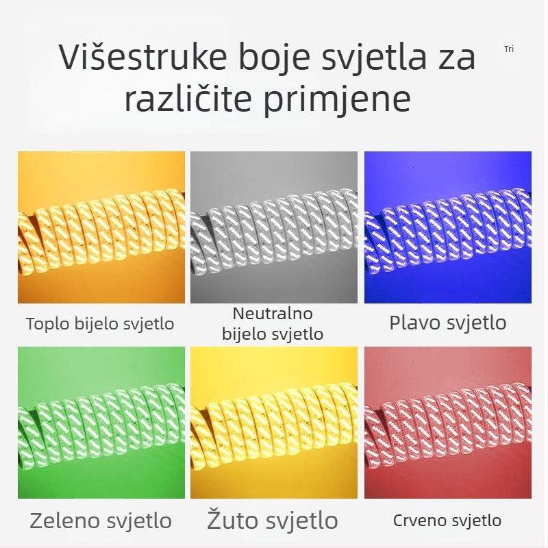 220V Vodootporna LED traka s pet redova, 320 LED, visoka svjetlost za ambijentalno osvjetljenje dnevnog boravka