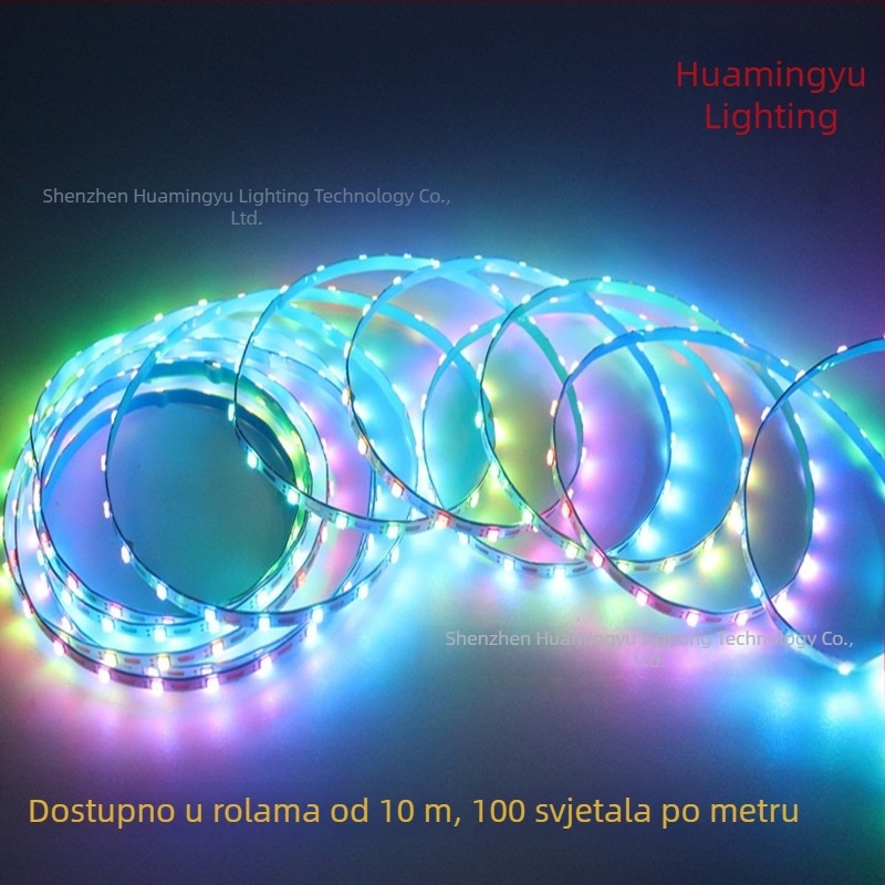 Ultra uska RGB LED traka širine 2,7 mm, 5V niskonaponski, puna boja, uz ritam glazbe i pametno upravljanje