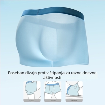 Muške boxerice od Ice Silk, plus veličina, prozračne, antibakterijske, brzo se suše, s pamukom u preponama