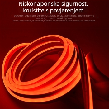 Silikonska LED traka s RGB ambijentalnim bojama, Bluetooth upravljanje, vodootporna, za vanjsku upotrebu, 24/60/72 LED