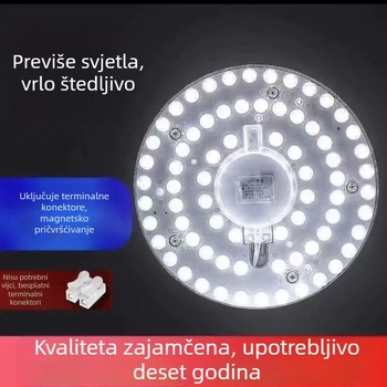 LED Retrofit modul za stropni panel, kružni izvor svjetla s E27 utičnicom, aluminijsko kućište, daljinsko upravljanje, unutarnja uporaba, uštedu energije, iznimno svijetao