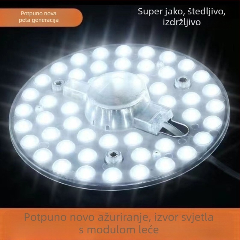 LED Retrofit modul za stropni panel, kružni izvor svjetla s E27 utičnicom, aluminijsko kućište, daljinsko upravljanje, unutarnja uporaba, uštedu energije, iznimno svijetao