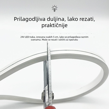 12V LED silikon traka s RGB gradijentom boje, vanjska vodootporna fleksibilna traka za rasvjetu, dimmabilna za inženjerske projekte