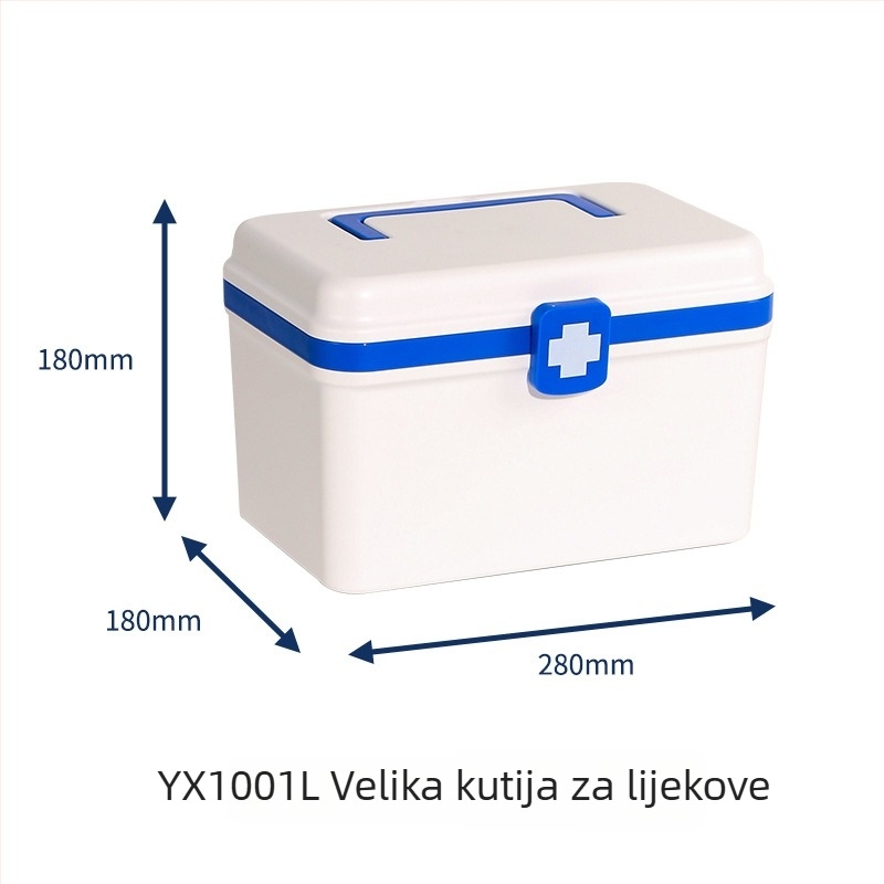 Kutija za lijekove, kućna kutija prve pomoći, velik kapacitet, s prilagođenim logotipom
