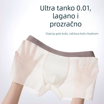 Muške bokserice od ice silk, izuzetno tanke, brzo sušeće, prozračne, bezšivne, jednobojne, velika veličina