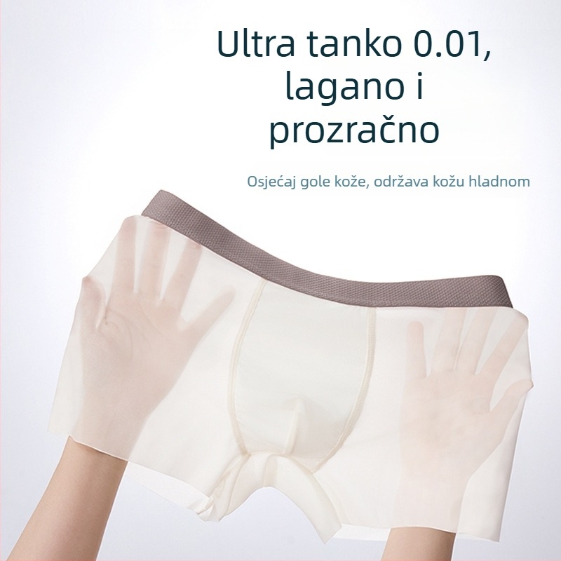 Muške bokserice od ice silk, izuzetno tanke, brzo sušeće, prozračne, bezšivne, jednobojne, velika veličina