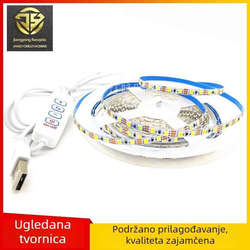 Svetleći okvir za fotografije s LED trakom USB 5V, trobojna LED traka, 120 LED, širina 5 mm, regulirano osvjetljenje za svjetlosno crtanje